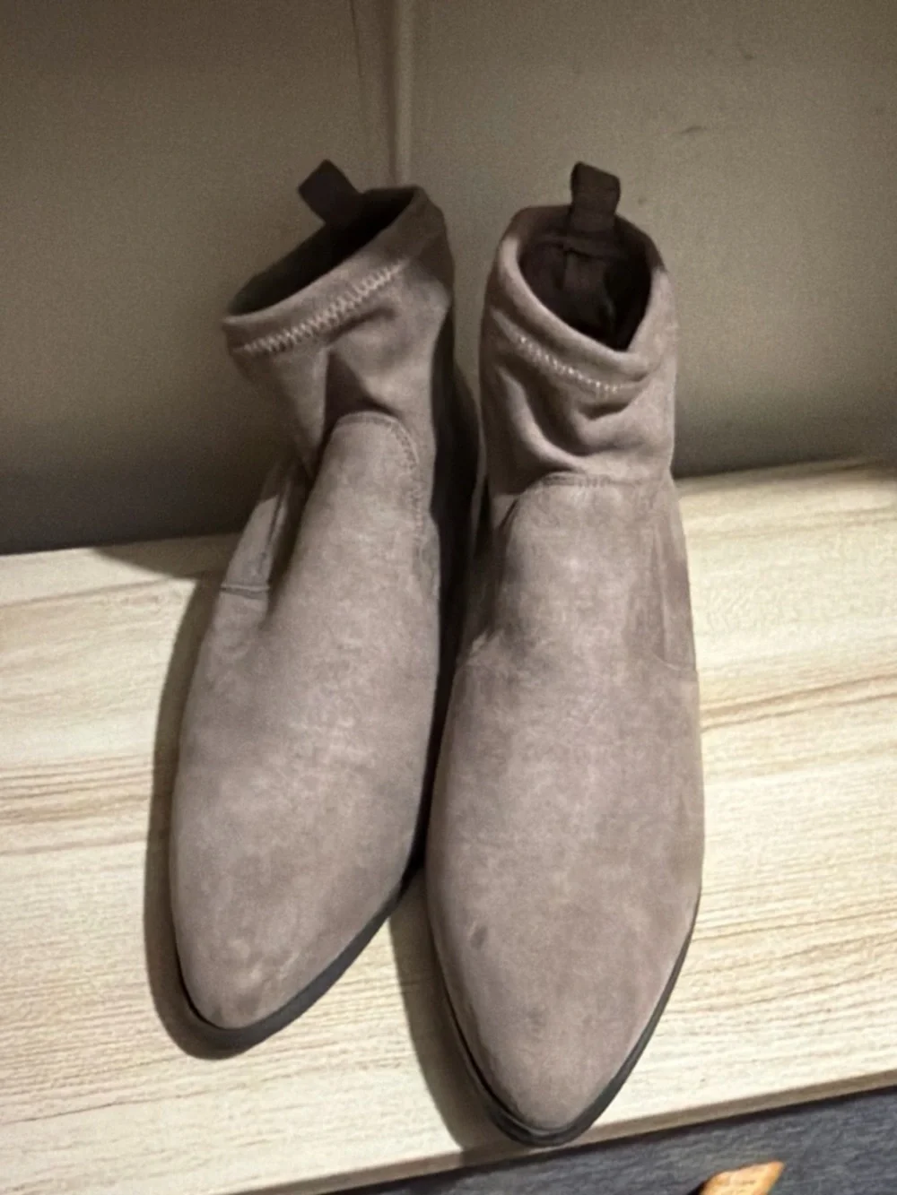 Women's 🔥 Taupe Suede Ankle Boots